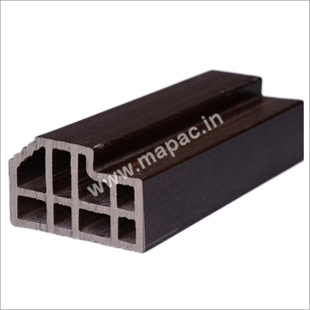 WPC Door Frame Extrusion Line - Length 112 mm, Width 53 mm, Brown Color | For Entry Doors, Plain Design, Suitable for Exterior and Interior Use