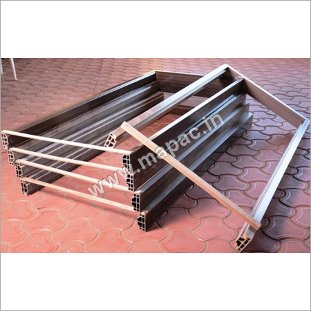 Wooden Window Frames - WPC Material, Up to 3x4 Feet Size, Brown Finish | Plain Design, Entry Door Type, Finished Surface