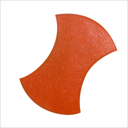 Cement Concrete Flooring Tiles - 60/40/20mm Thickness | Textured Surface, Elegant Looks, Durable Curved Design in Orange