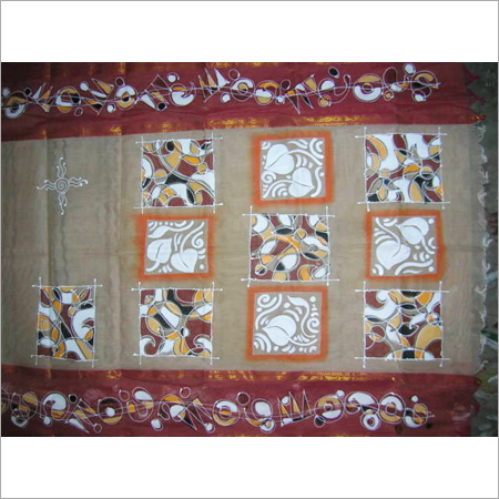 हैंड पेंटिंग कॉटन साड़ी