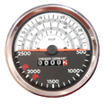 RPM Cum Hour Meters - Electro-Mechanical Type with Zinc Alloy Die-Cast Spindle, 60mm/80mm/100mm Sizes, Features Customizable Dial and Calibration Options