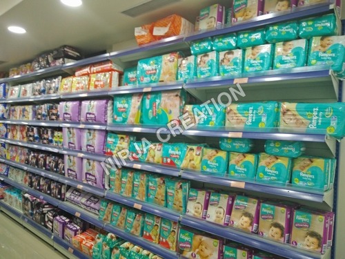 Supermarket Cosmetic Shelving - High Steel, 5 Layers, Single Sided | Heavy Duty, Powder Coated, Durable, Space-Saving, Customizable