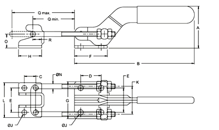 Metal Hydraulic Toggle Clamps