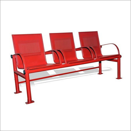 Auditorium Chair - Metal, 180x60x80cm, Red | Durable Seating, Comfortable Design, Space-Saving, Stylish Look, Sturdy Frame, Three-Seater, Easy Maintenance, 1-Year Warranty