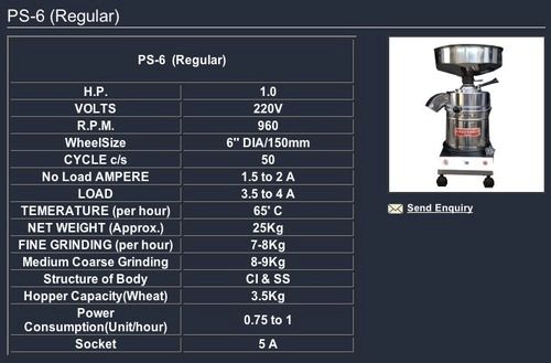 1 Hp Regular Domestic Flour Mill