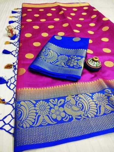 Traditional Tussar Silk Saree - Art Silk Material, Customized Up To 42", Multi-Color Printed Design | Suitable For All Seasons Including Rainy, Spring, Summer, Winter