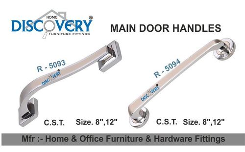 Design Door Handle - Stainless Steel, 8" & 12", Silver | Durable Design, Easy-Fit, Glossy & Matt Finish