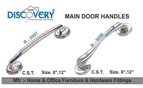 Deluxe Door Handle - Stainless Steel Zinc Alloy, 8" & 12", Silver | Glossy Matt Finish, Durable, Easy Install
