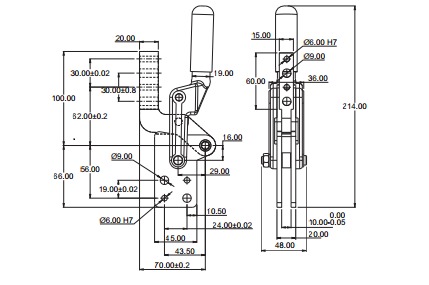 Plastic Vertical Arm Clamp