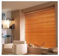 Wooden Window Blinds - 2.5 Inches Slat Width, Brown Color | Sturdy Design, Dust Resistance, High Durability