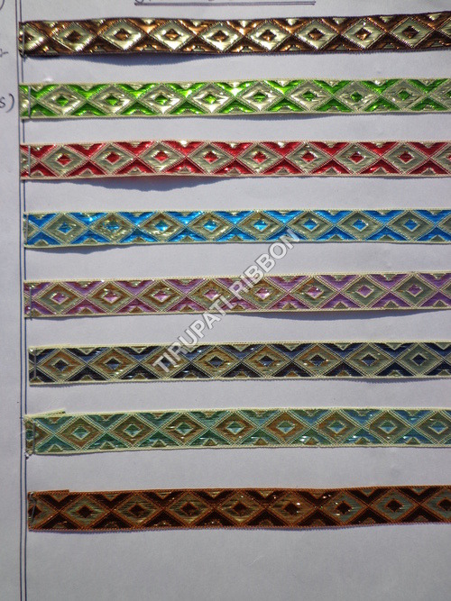 1/2" धात्विक जैक्वार्ड लेस