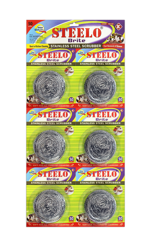 स्टेनलेस स्टील स्क्रबर (Steelo Brite)