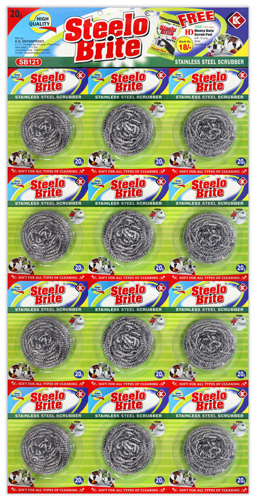 स्टेनलेस स्टील का स्क्रबर (Steelo Brite)