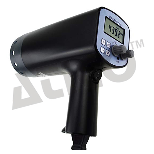 Stroboscope - 220x130x115mm LCD Display | 50-12,000 FPM Measurement Range, 0.1 FPM Resolution, ±(0.05%n+1d) Accuracy, 0.4s Sampling Time