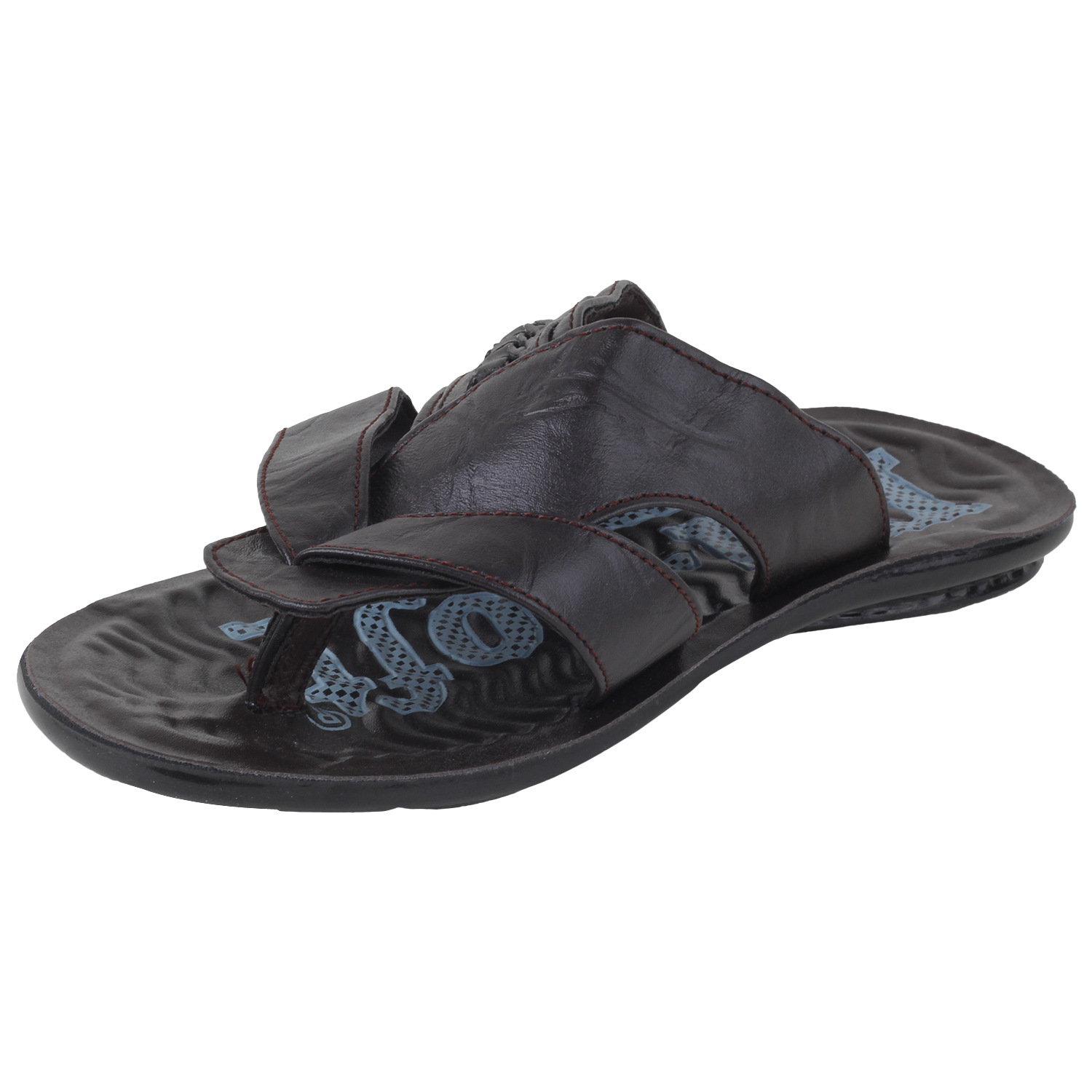 Pu Men's Slippers - Pu Material, Blue, V-shape | Slip-on, Lightweight, Breathable, Durable, Comfortable