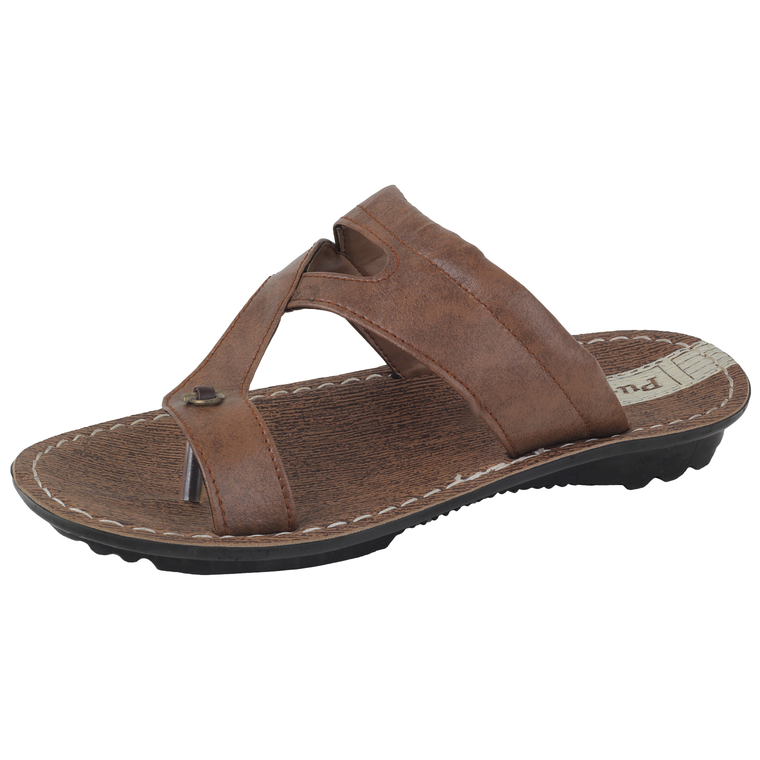 Pu Men's Slippers - Pu Material, Varied Sizes, Blue Color | Lightweight, Durable, Stylish V-shape Design With Easy Slip-on Fastening