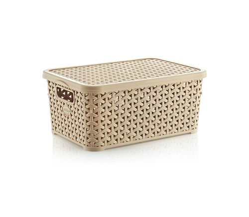 Plastic Rattan Storage Box 10 Lt