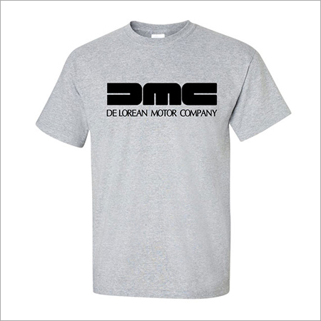 Promotional T Shirts - Cotton Fabric, Sizes S to XL, Grey Color, O-Neck Collar, Short Sleeve Style, Plain Pattern for Boys | Ideal Casual Wear