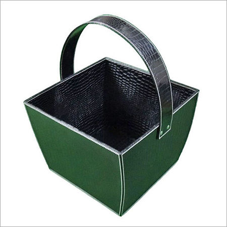 Leather Magazine Baskets