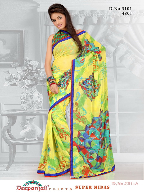 Fancy Printed Work Sarees