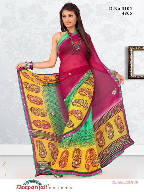 फैंसी ज़रीवर्क साड़ियाँ