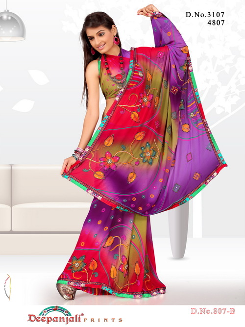 हाथ से बने साड़ी