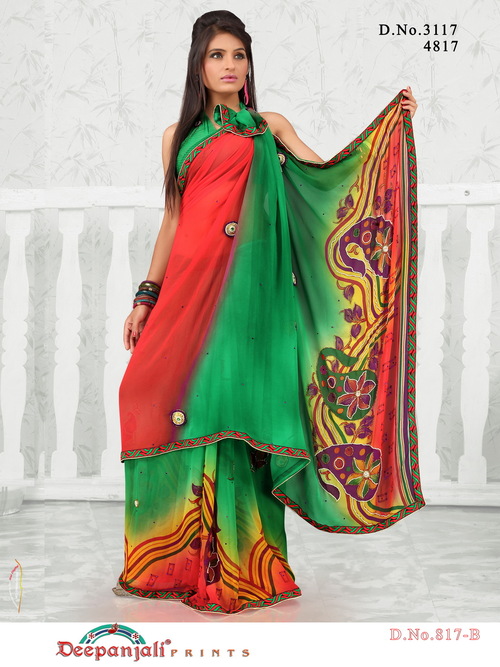 डिज़ाइनर वर्क साड़ी