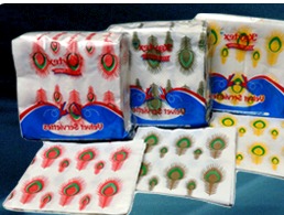 पीकॉक पेपर नैपकिन्स