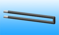 U Type Silicon Carbide Heating Element - Copper Insulation , High Power Potential 4-150 Kw, Excellent Hot Strength And Dimensional Stability, Versatile Installation Options