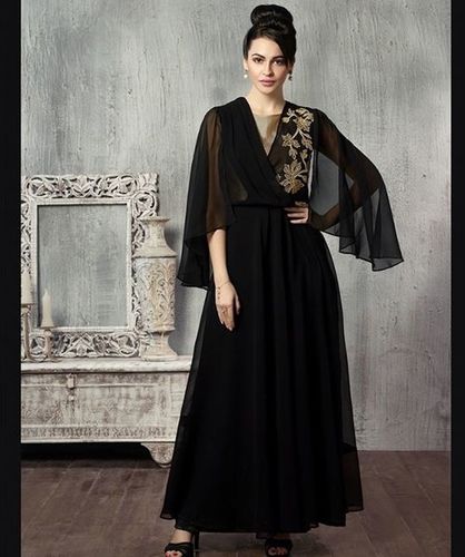 Eternal K460 A-line Kurti - Heavy Georgette, Stitched Design with Luxurious Work | Sizes M, L, XL, XXL, Dry Clean Only