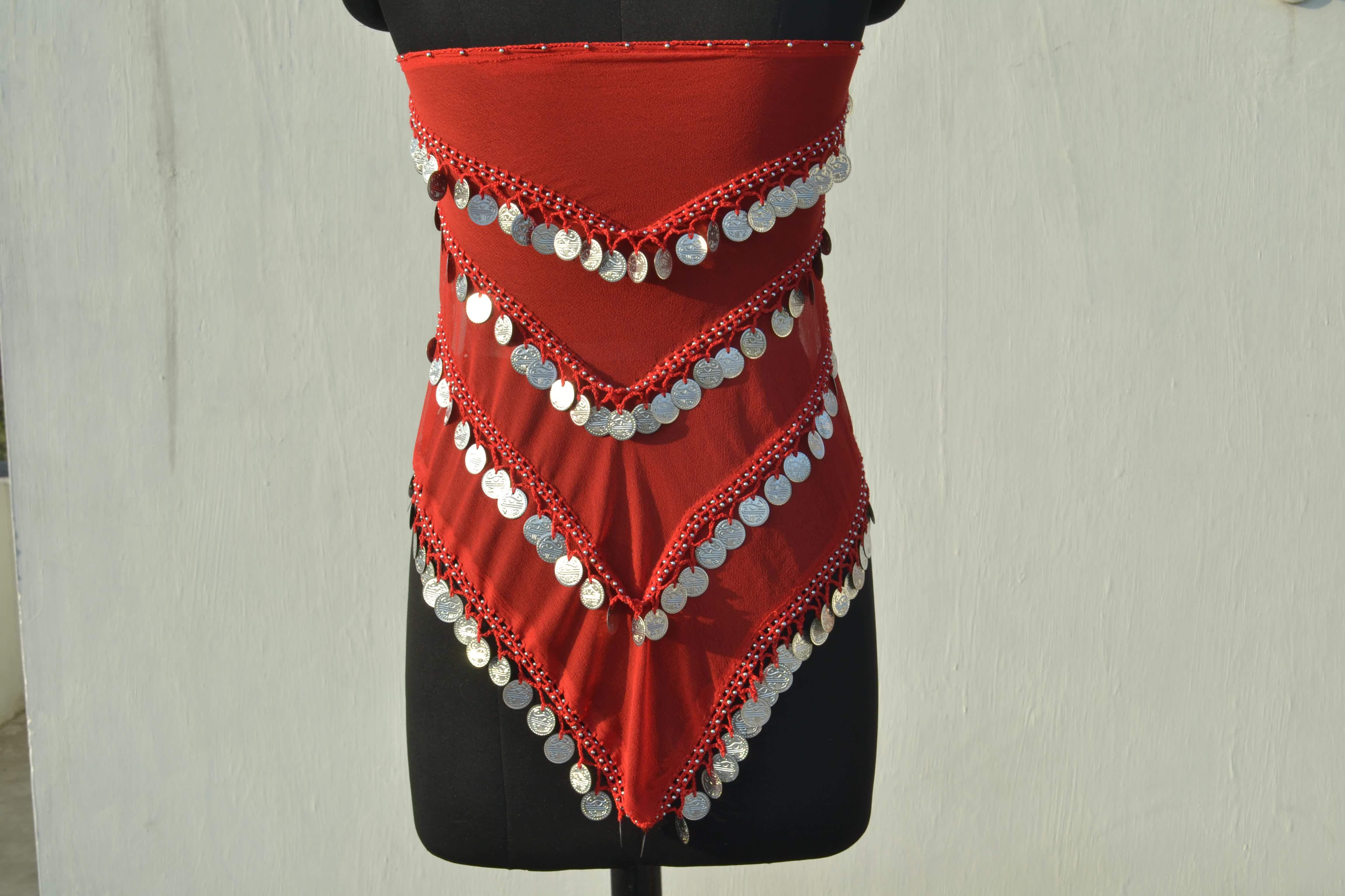 Spring Belly Dance Red Colour Gypsy Belts