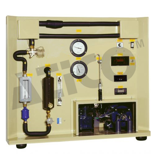 Refrigeration Laboratory Unit - GRP Panel, Twin Cylinder Compressor, Thermostatic Expansion Valve | Temp Monitoring, Pressure Display, Flow Control, Power Measurement, Safety Cutouts