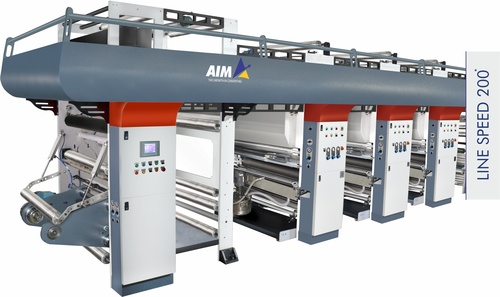 High Speed Rotogravure Printing Machine - Mild Steel, 250 Meters/Minute Speed | Semi-Automatic, PLC Control, Multicolor Film Printing