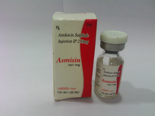 Amikacin Sulphate Injection - 250 mg, For Treating Bacterial Infections in Adults and Children, Liquid Formulation