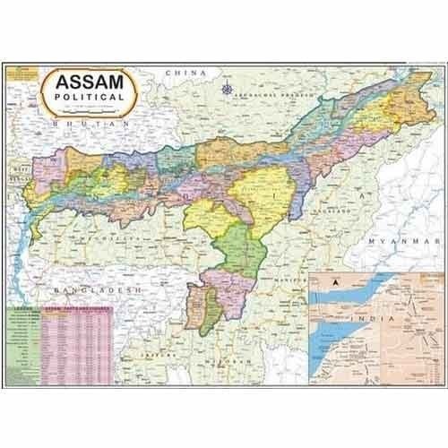 असम राजनीतिक मानचित्र