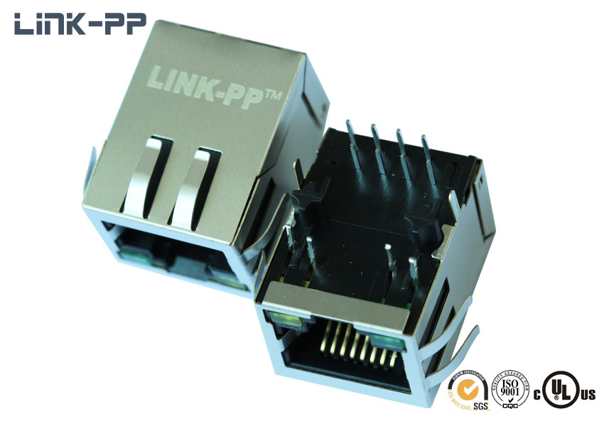 10/100 Base-t Tab-down Hfj2x-2450e Rj45 Connector With Leds