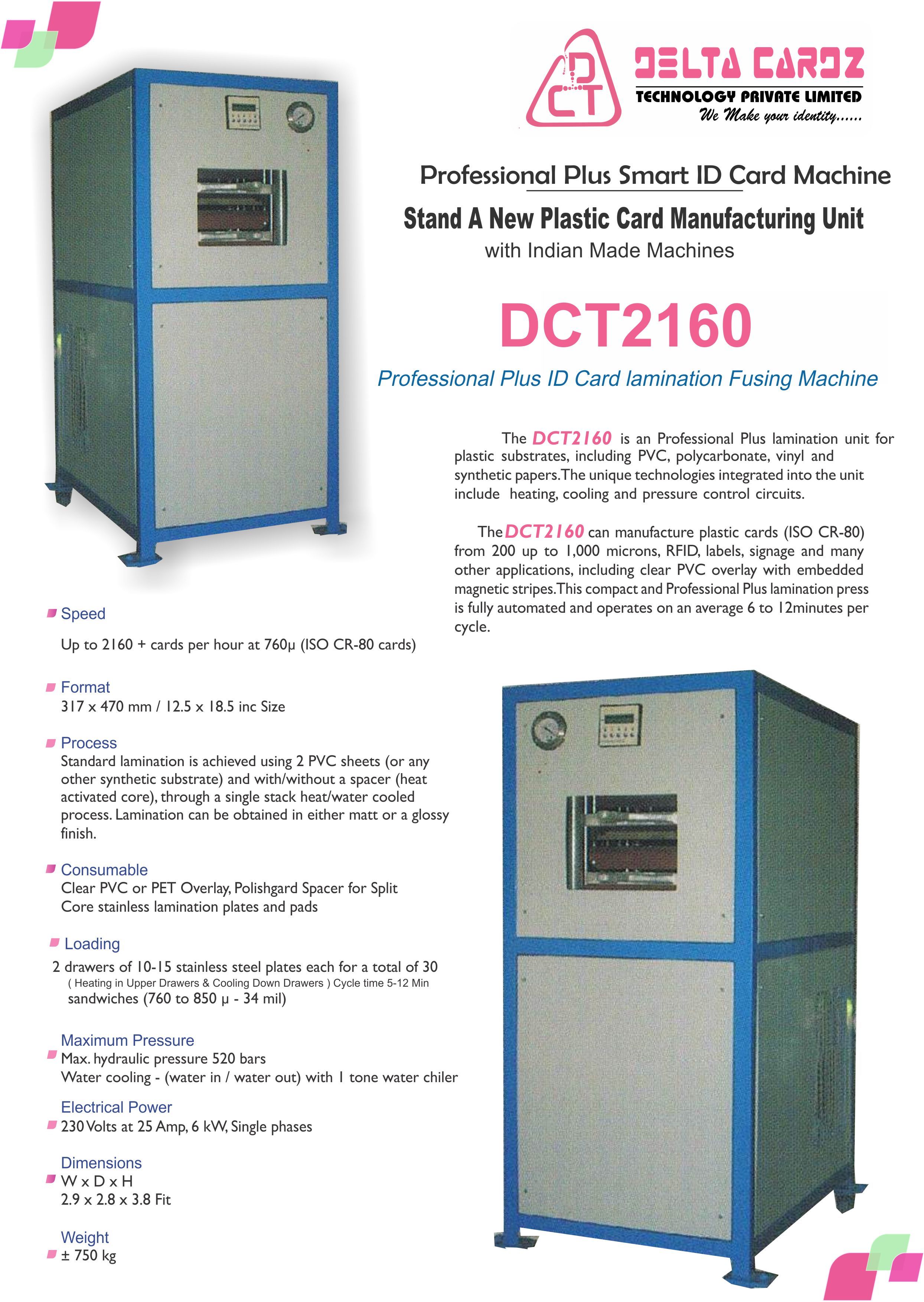 Professional Plus Plastic Card Lamination Fusing Machine