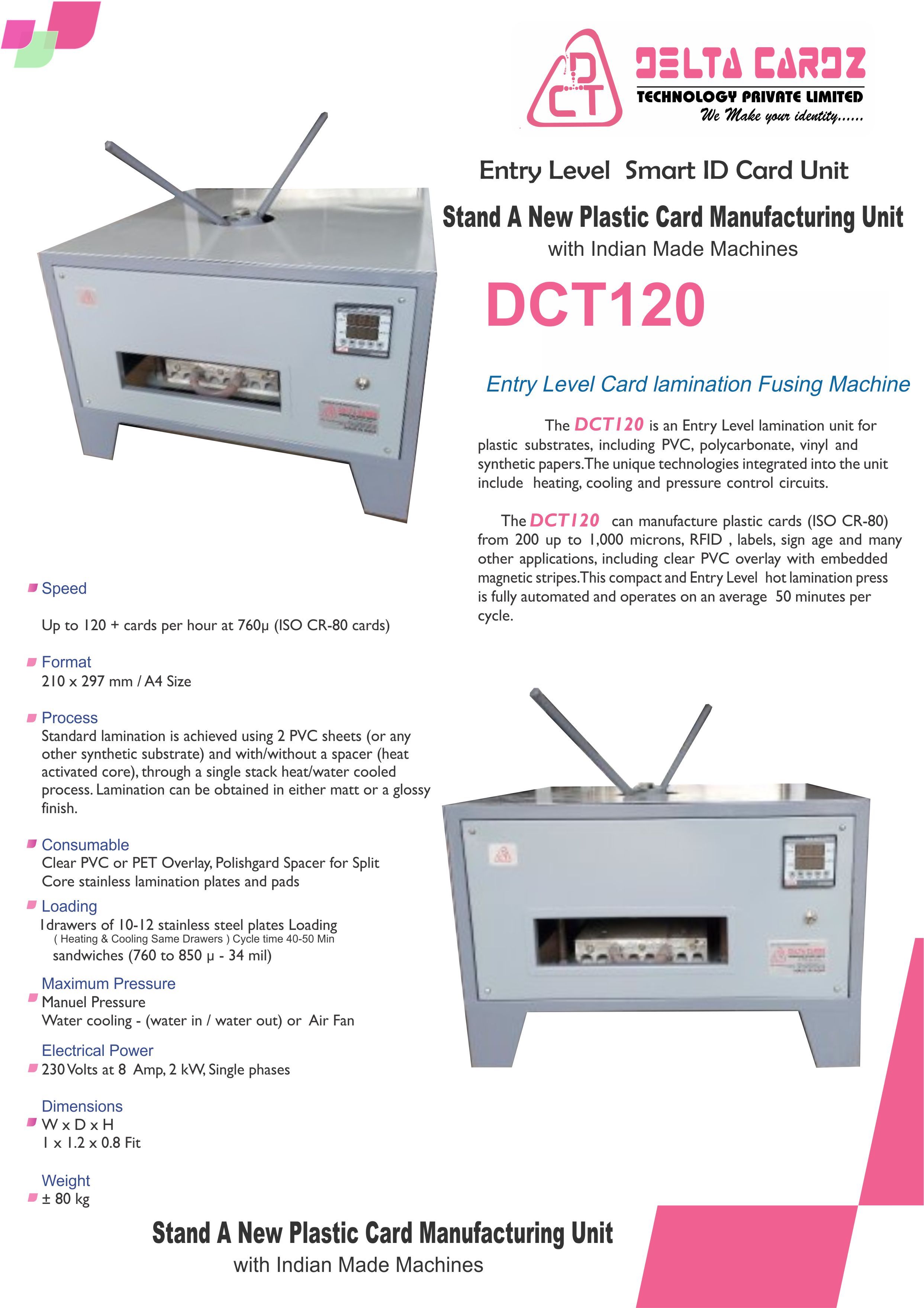 Entry Level Id Card Fusing Machine