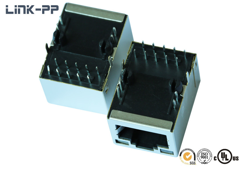 10/100/1000 Base-t Tab-up 0826-1c1t-23-f Rj45 Connector With Leds