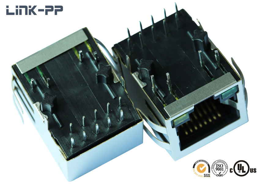 10/100/1000base-t Tab-down 0899-1z1r-y6 Rj45 Connector With Leds