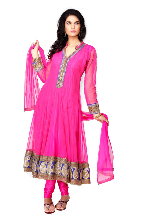 Pink Anarkali Salwar Kameez