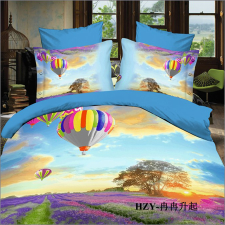 Bedsheet Printed - Polyester Material, Full Size, Blue and Pink Stripe Pattern | Quick Dry, Eye-Catching Look, Soft Texture, Tear Resistant