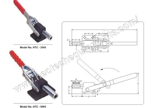Straight Line Action Clamps - Forged Metal Base, Low Profile Design, Fast Acting Functionality, Round Plunger with Hardened Diameter, High Vibration Resistance