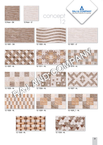 Digital Bathroom Wall Tile Size: 20X30