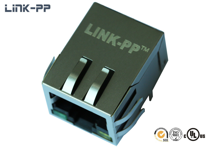 10 /100/1000base-t Tab-down Hfj11-e1g46e-l12rl Rj45 Connector With Leds