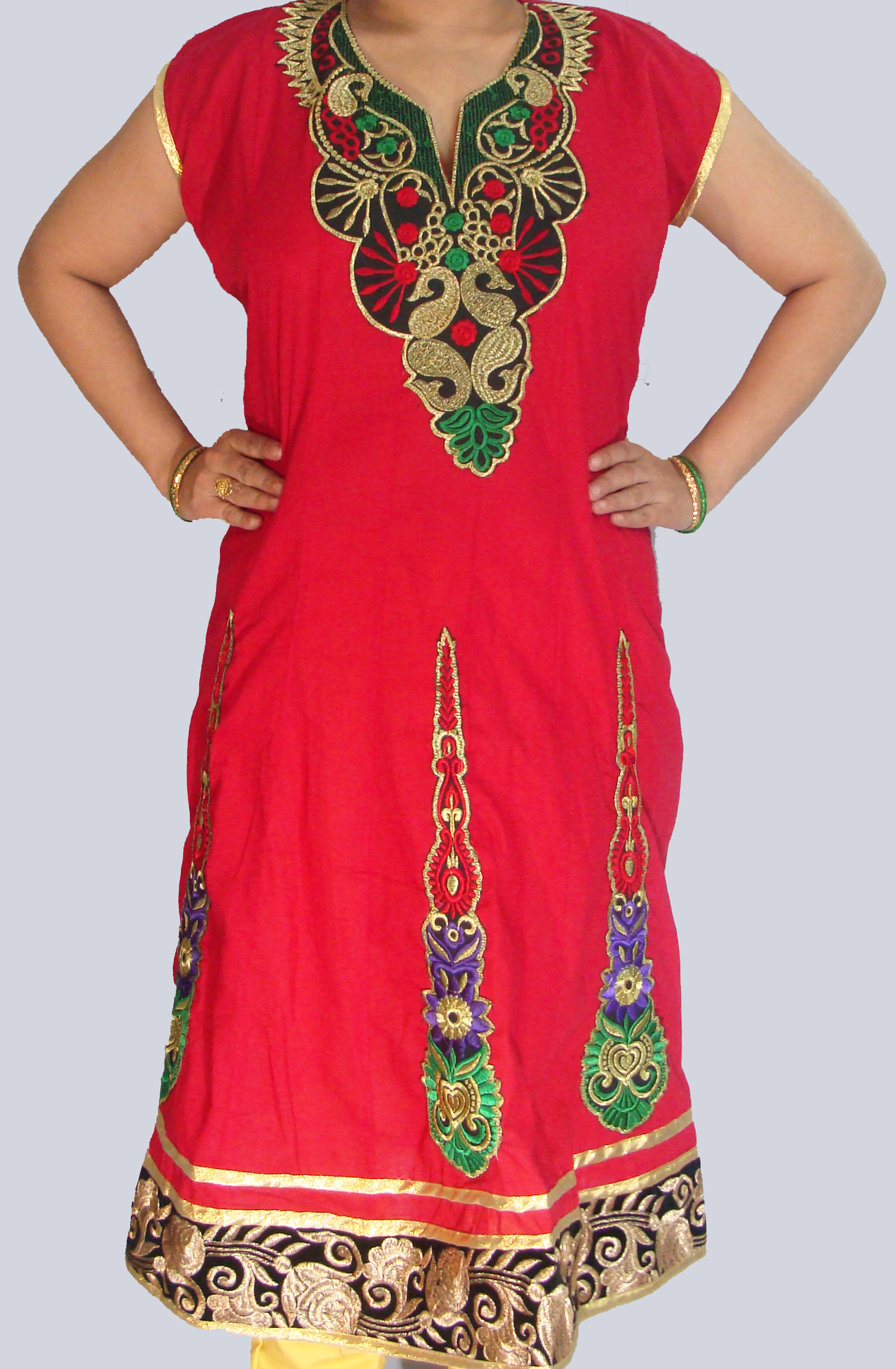 Designer Embroidery Ermina Cotton Anarkali