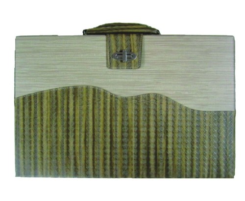 Album Box - Rexine Material, Standard Size, Green-Grey Color - Attractive Design, Moisture Proof