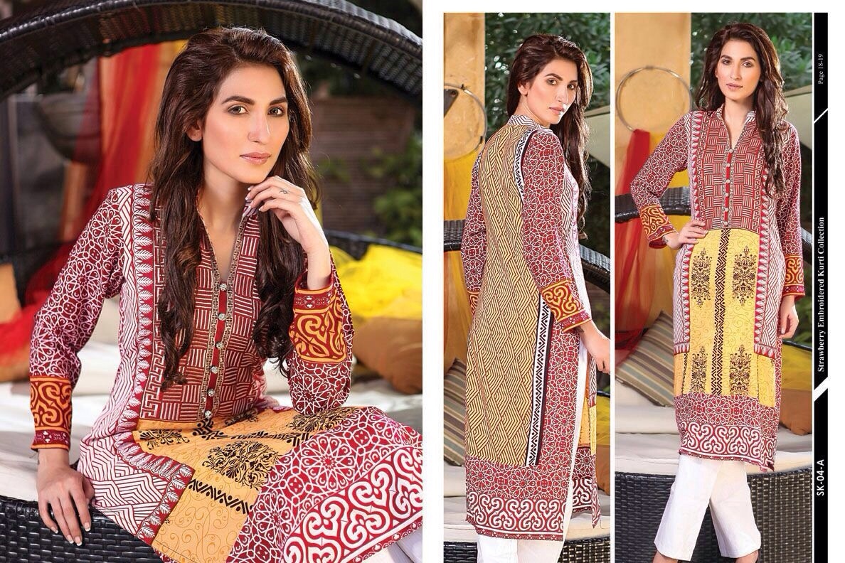 Online Buy Pakistani Linen Kurties
