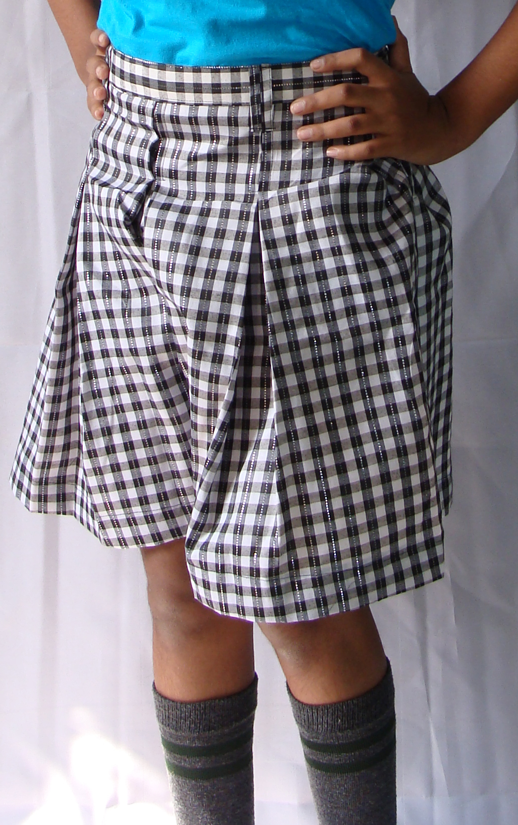 J-check Skirt Cotton