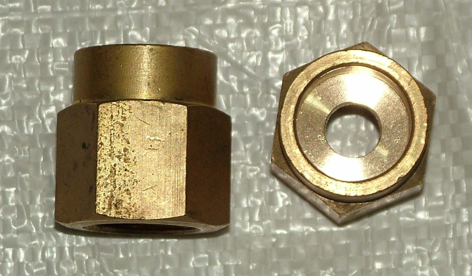 Oxygen Brass Manifold Nut Nipple